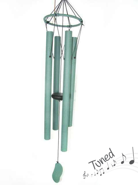 Green Harmonious 4 Tube Wind Chime 84cm
