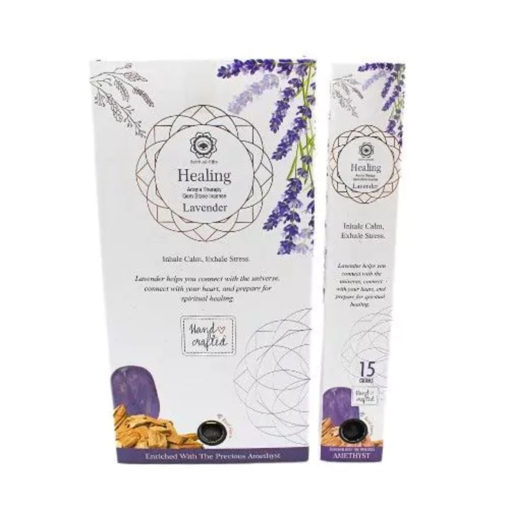 Healing Incense 12 Stick with Amethyst