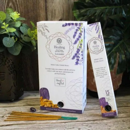 Healing Incense 12 Stick with Amethyst