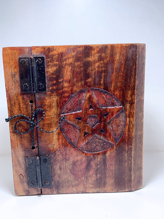 Pentagram Wooden Book/Journal