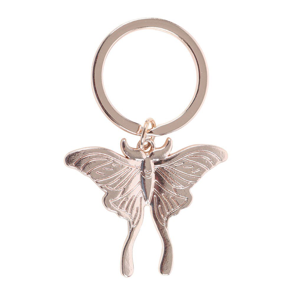 Luna Moth Metal Keyring