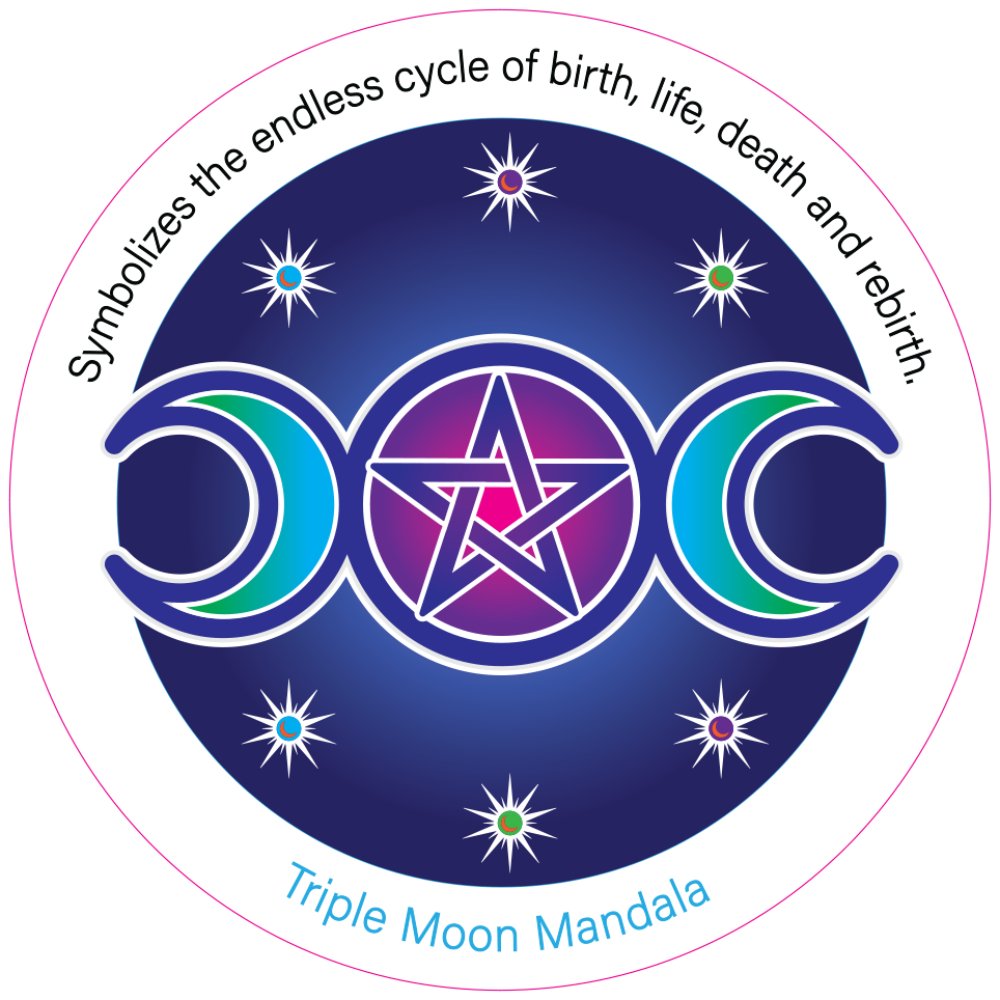 FRIDGE MAGNET - Triple Moon Mandala