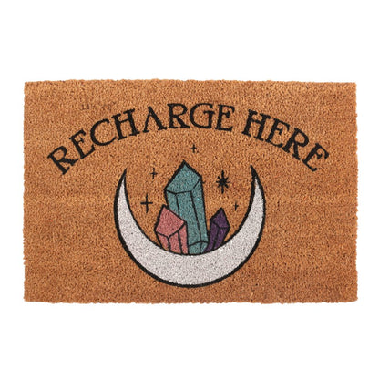 Door Mat - Recharge Here crystal