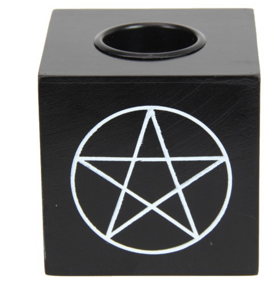 Pentagram  Tealight Holder - Black Sqaure