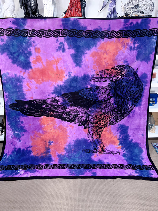 Tie Dye Purple Raven Throw