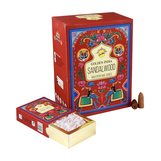 Sandalwood High Perfume Cones - Golden India