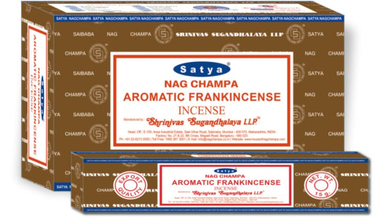 SATYA FRANKINCENSE INCENSE 15GRAMS