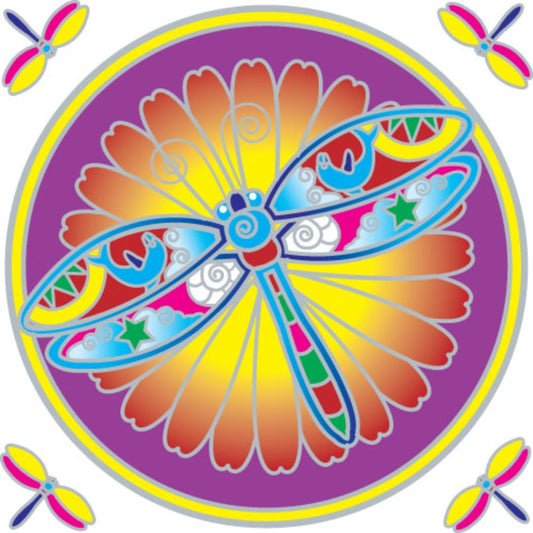 SUNSEAL STICKER - Dragonfly Mandala