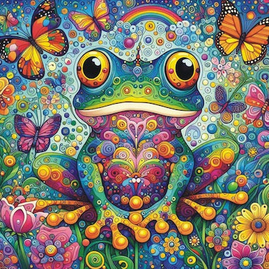 Frog Single Greeting Card