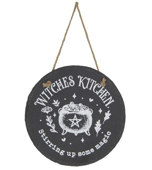 Witches Kitchen Plaque - Black Slate