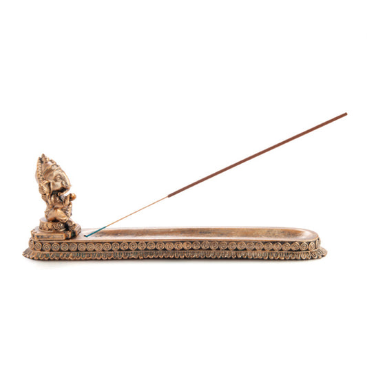 Gold Ganesha Incense Burner