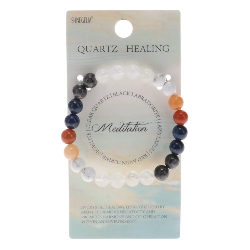 Meditation Quartz Healing Bracelet 8mm