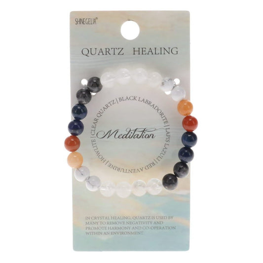 Meditation Quartz Healing Bracelet 8mm