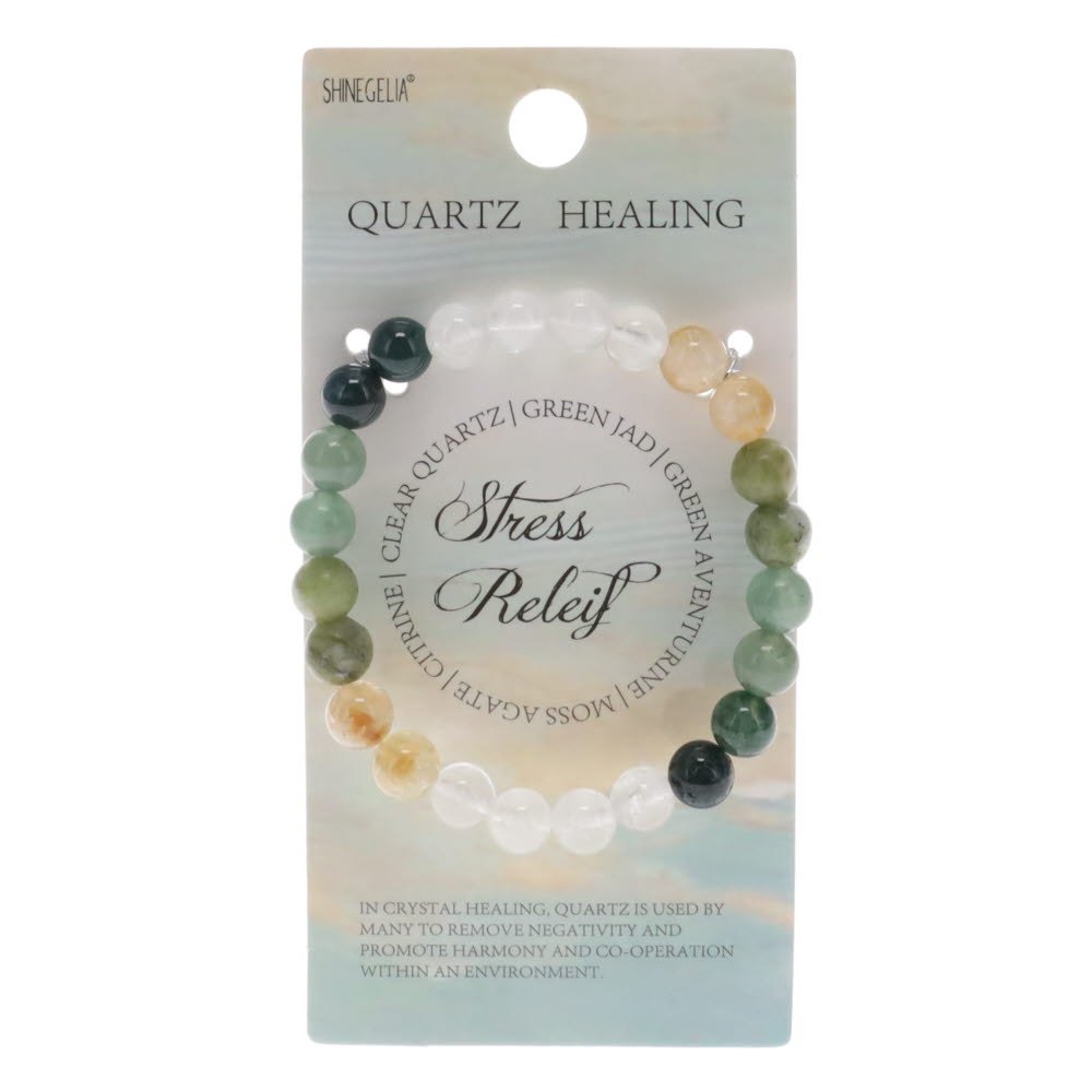 Stress Relief Quartz Healing Bracelet 8mm