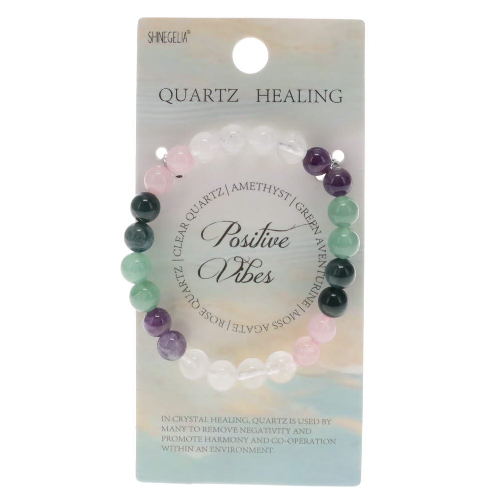 Positive Vibes Quartz Healing Bracelet 8mm