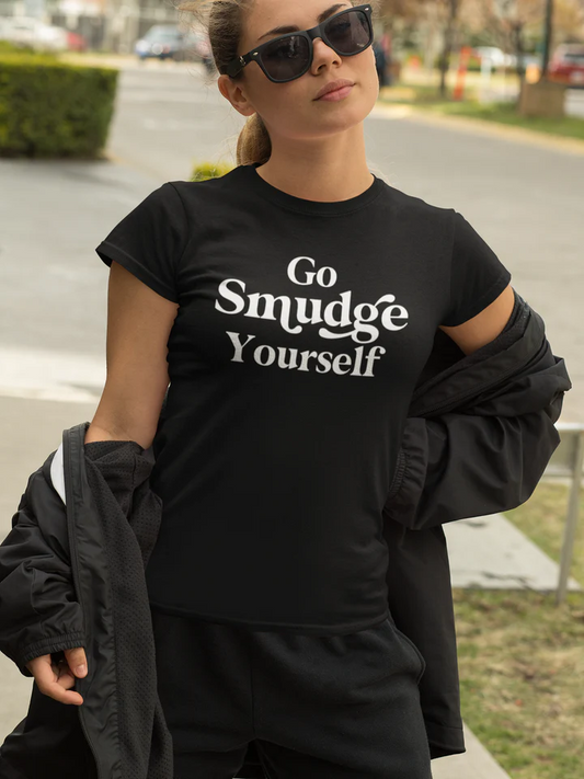 Go Smudge Yourself - Womens T Shirt Black XLarge