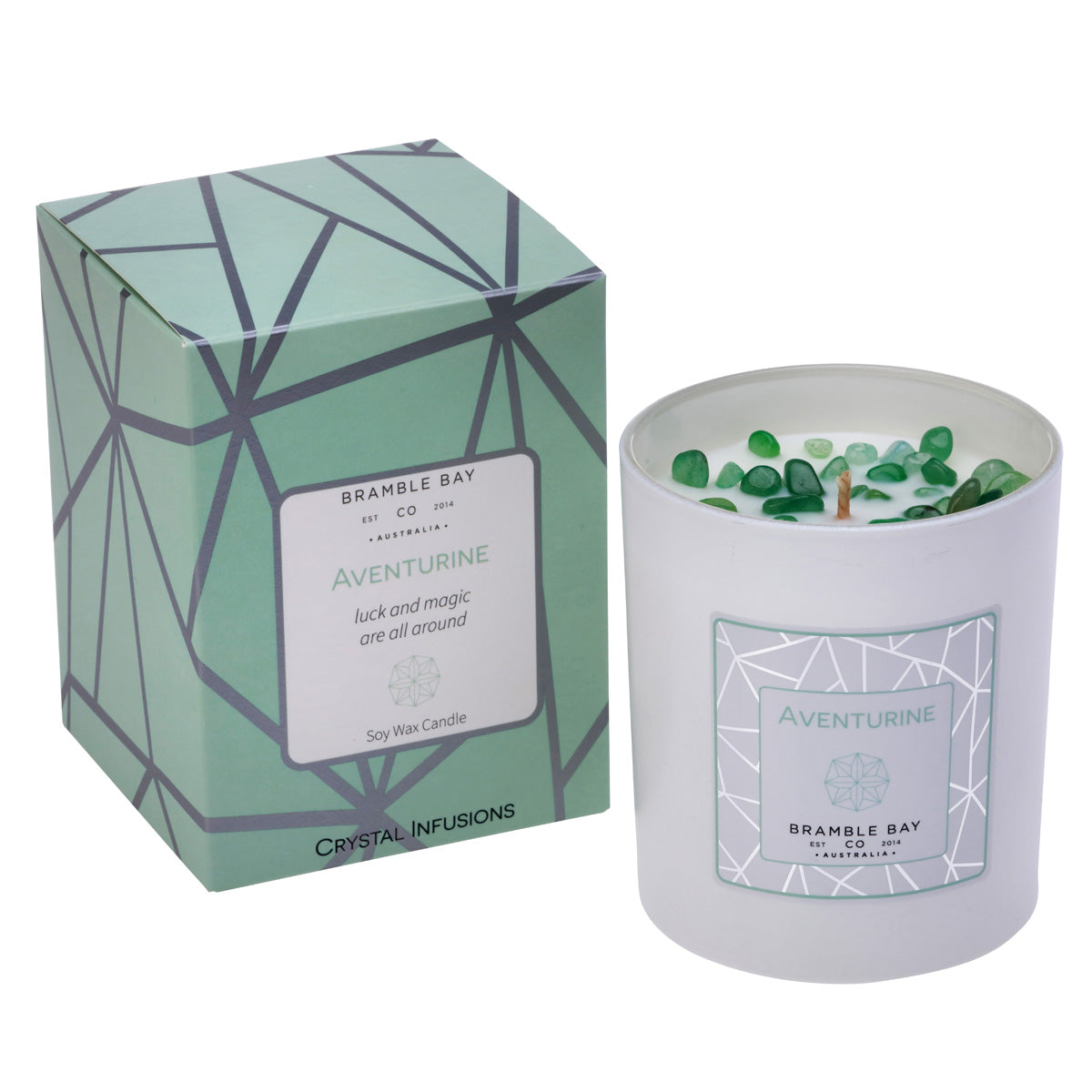 Crystal Infusions Candle -Green Aventurine