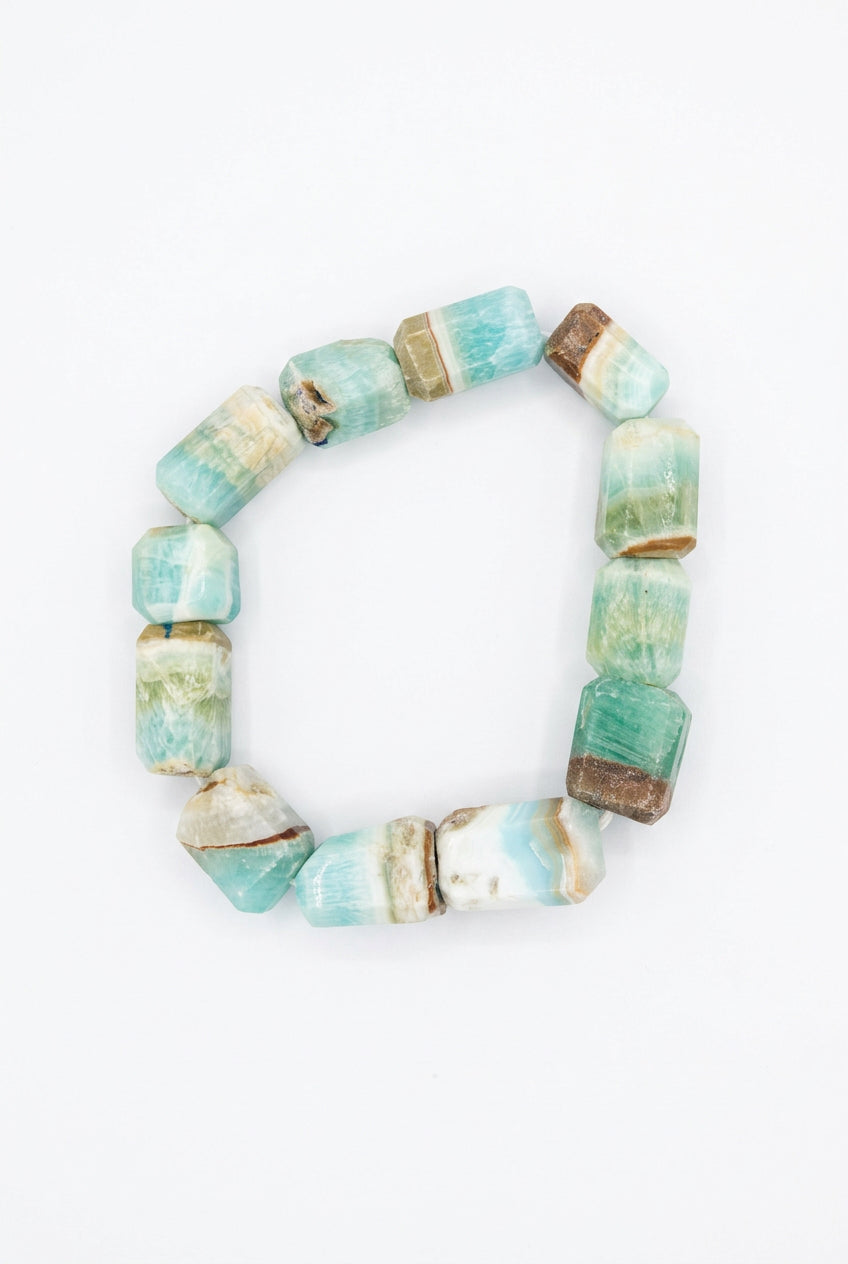 Blue Aragonite / Smithsonite Bracelet