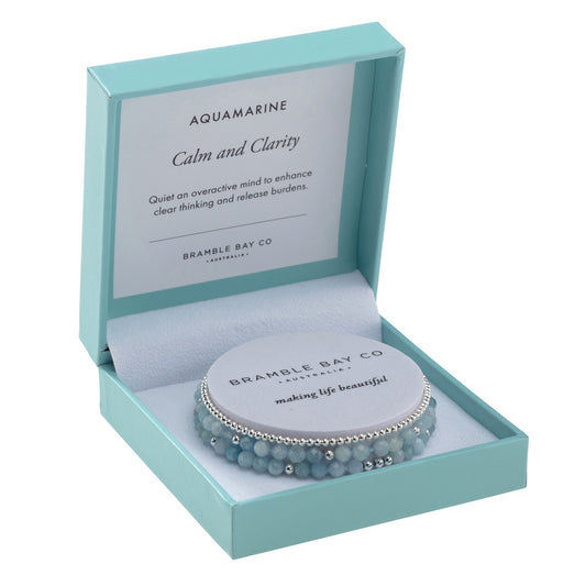 Trio Bracelet Set - Aquamarine /Calm & Clarity