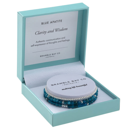 Trio Bracelet Set - Blue Apatite / Clarity & Wisdom