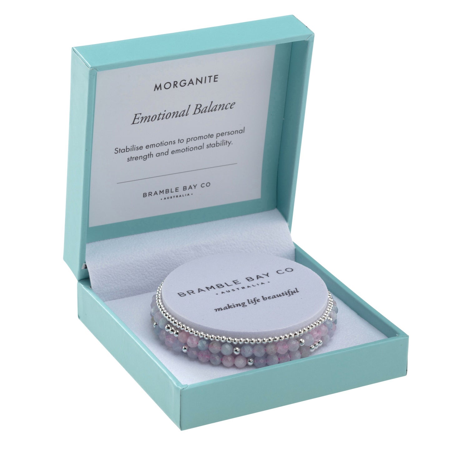 Trio Bracelet Set - Morganite / Emotional Balance