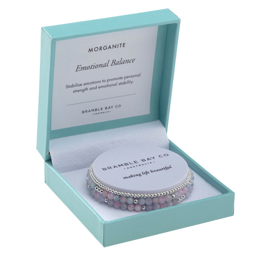 Trio Bracelet Set - Morganite / Emotional Balance