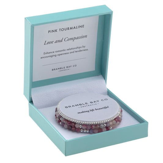 Trio Bracelet Set - Pink Tourmaline / Love & Compassion