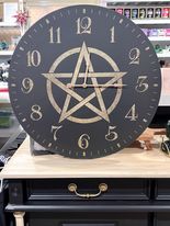 Black/Gold Pentagram Clock