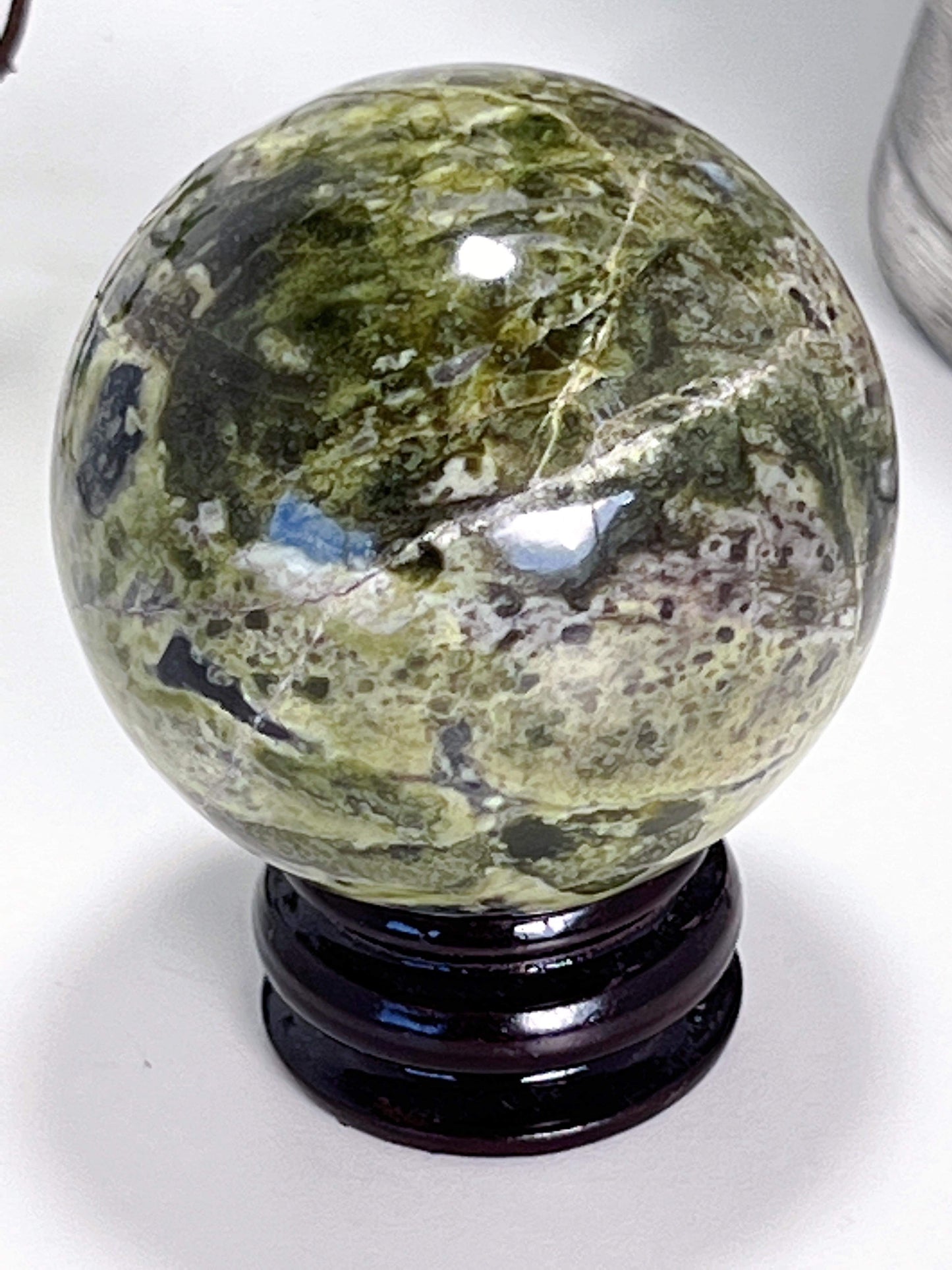 Rare Green Serpentine Sphere 315G
