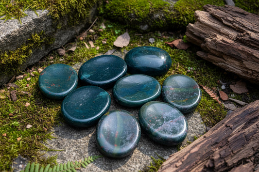 African Bloodstone Worry Stone