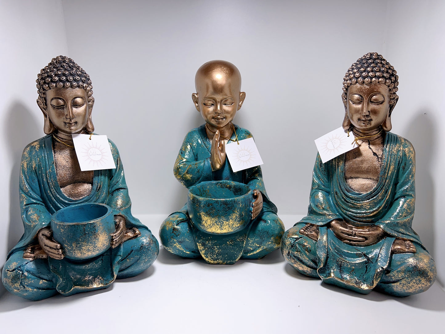 Blue and Gold Rulai Buddha Bowl