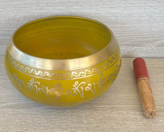 Tibetan Singing Bowl (Yellow Brass)
