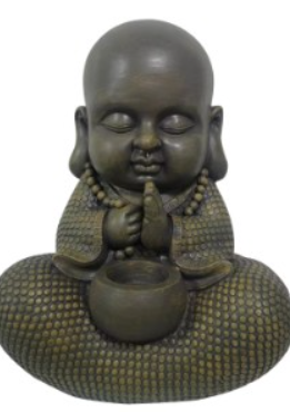 Sitting Cute Buddha with Bowl