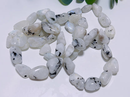 Rainbow Moonstone Chunky Bracelet