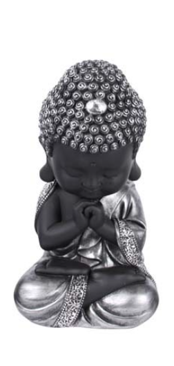 Silver Sitting Buddha - C