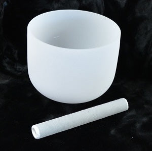 8 Inch Singing Bowl D Frosted Quartz