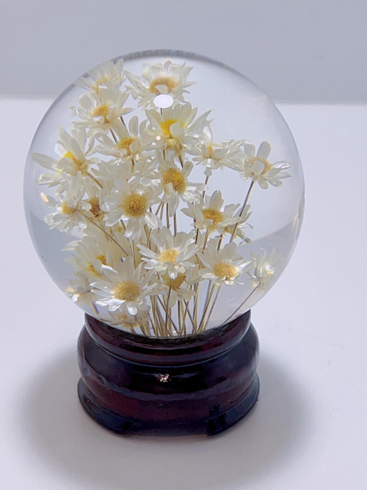 Imortal Flower Lamp - White Flower Sphere
