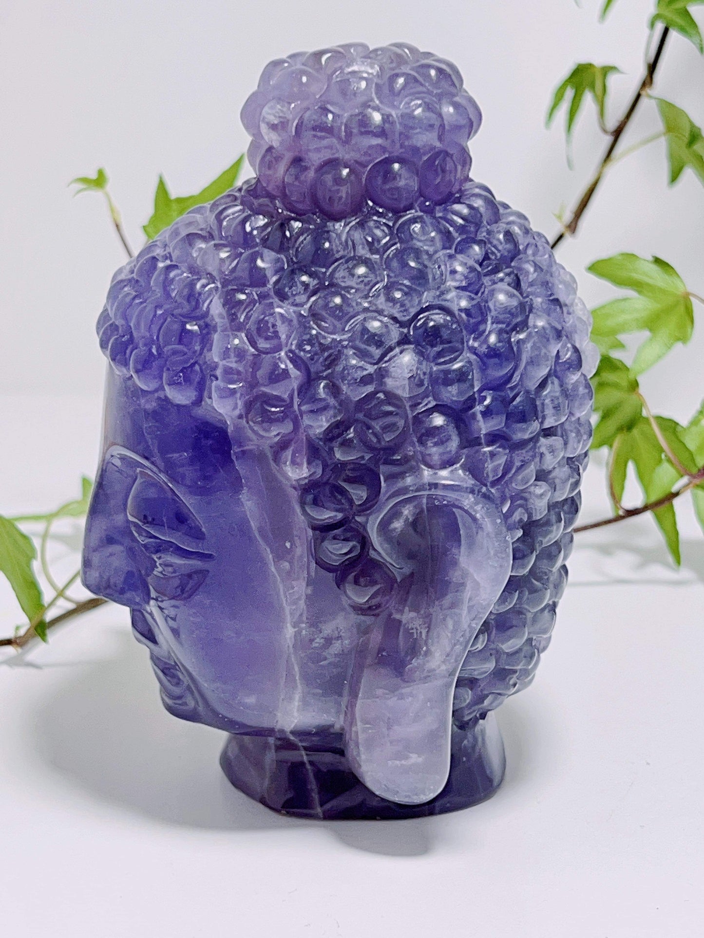 Purple Fluorite Buddha Head 1025G