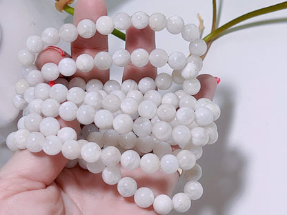 White Moonstone Bracelet 8mm