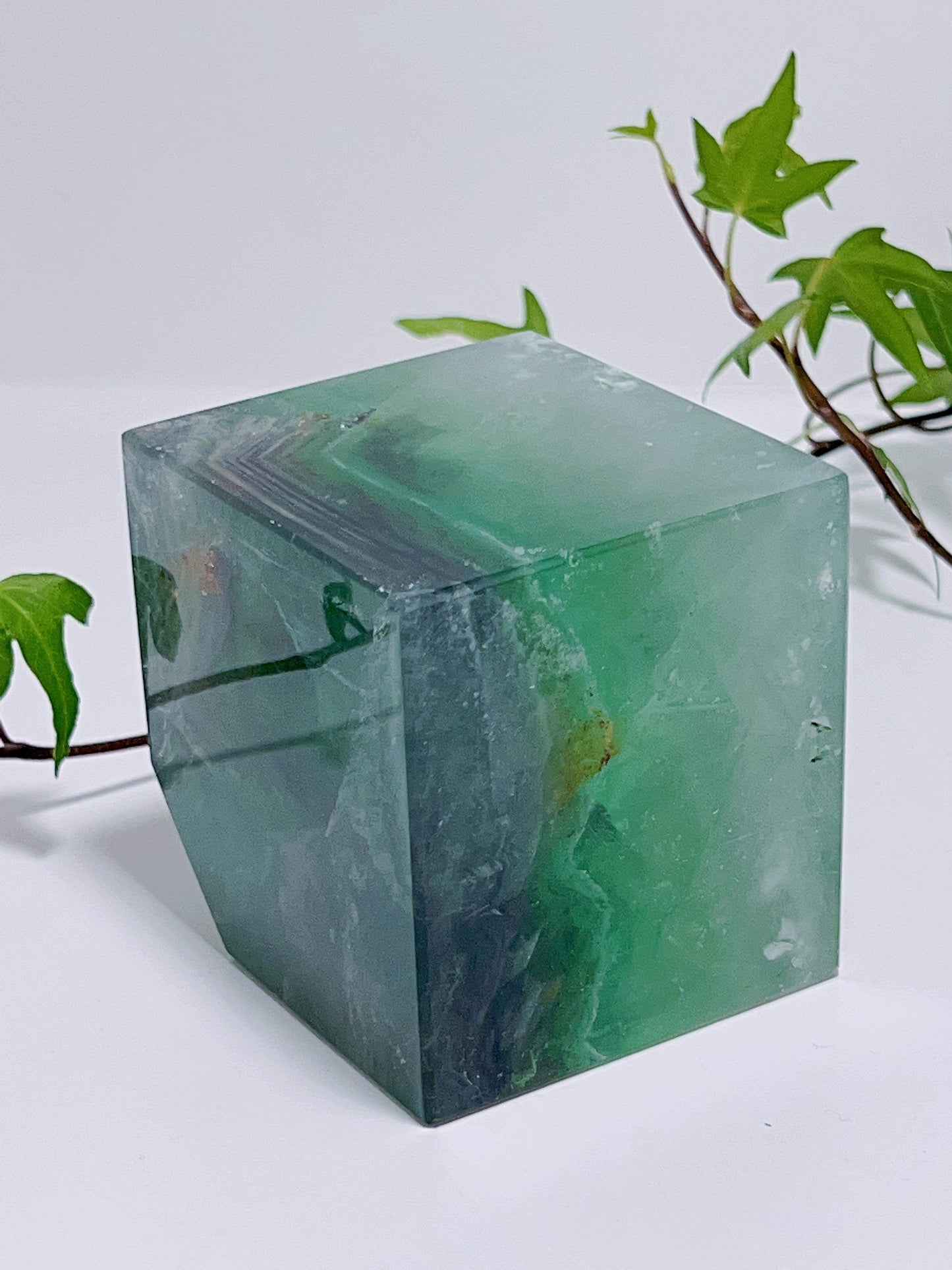 Green Fluorite Cube 817G