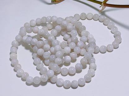 White Moonstone Bracelet 8mm