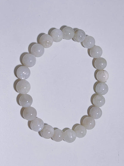 White Moonstone Bracelet 8mm