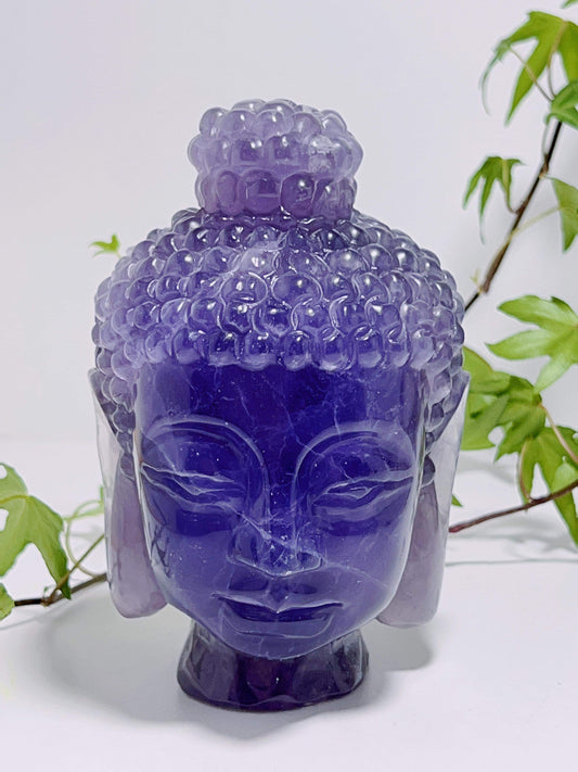 Purple Fluorite Buddha Head 1025G